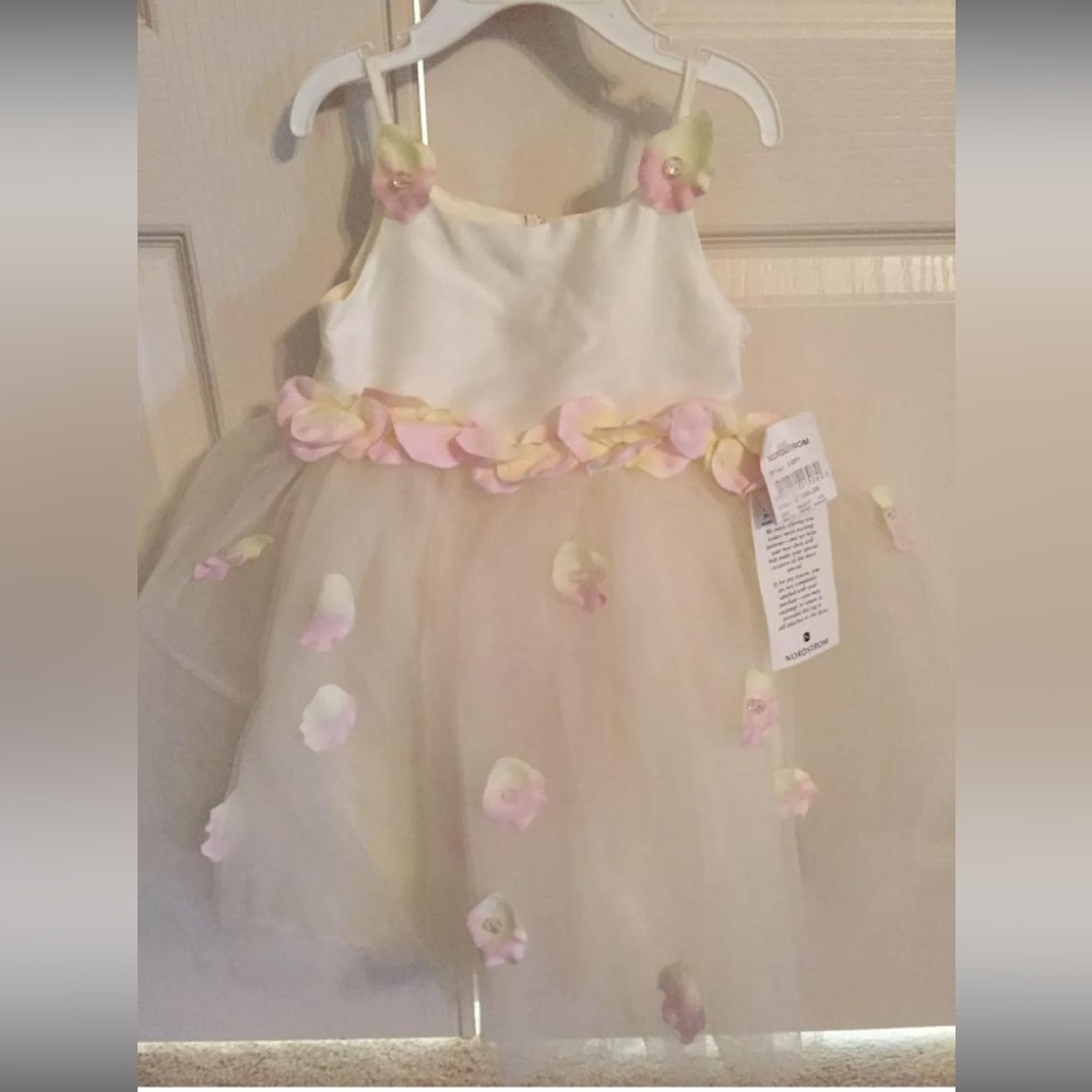 NWT Rosetta Millikan Pastel Yellow & Pink Formal Dress 2T